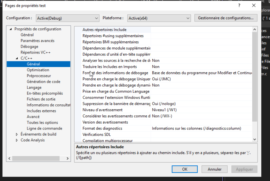 VS — include path added